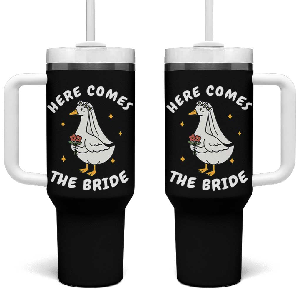 Silly Goose Bride Tumbler With Handle Funny Goose Lovers - Wonder Print Shop