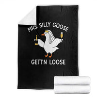 Mrs. Silly Goose Bride Throw Blanket Funny Goose Lovers - Wonder Print Shop