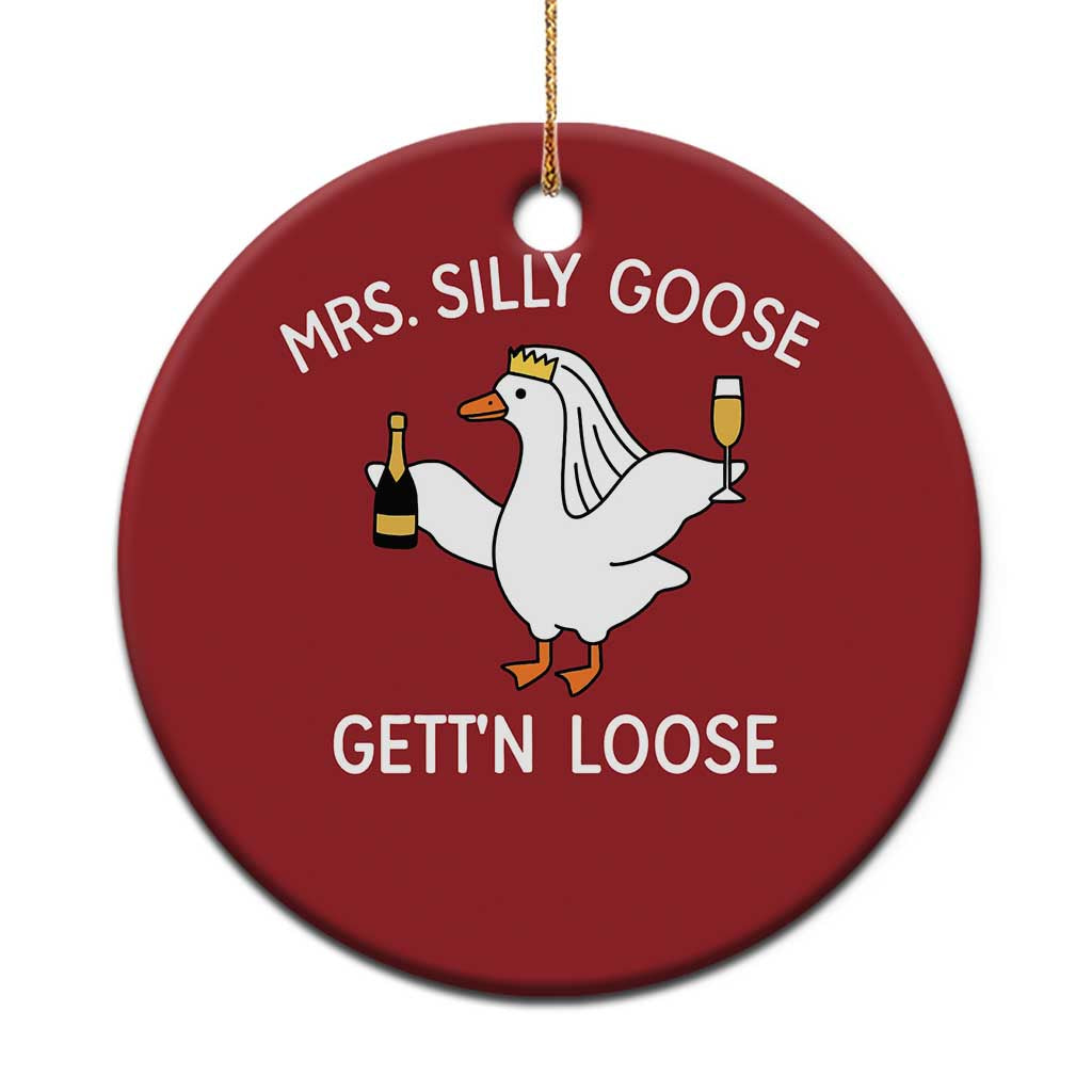 Mrs. Silly Goose Bride Christmas Ornament Funny Goose Lovers - Wonder Print Shop