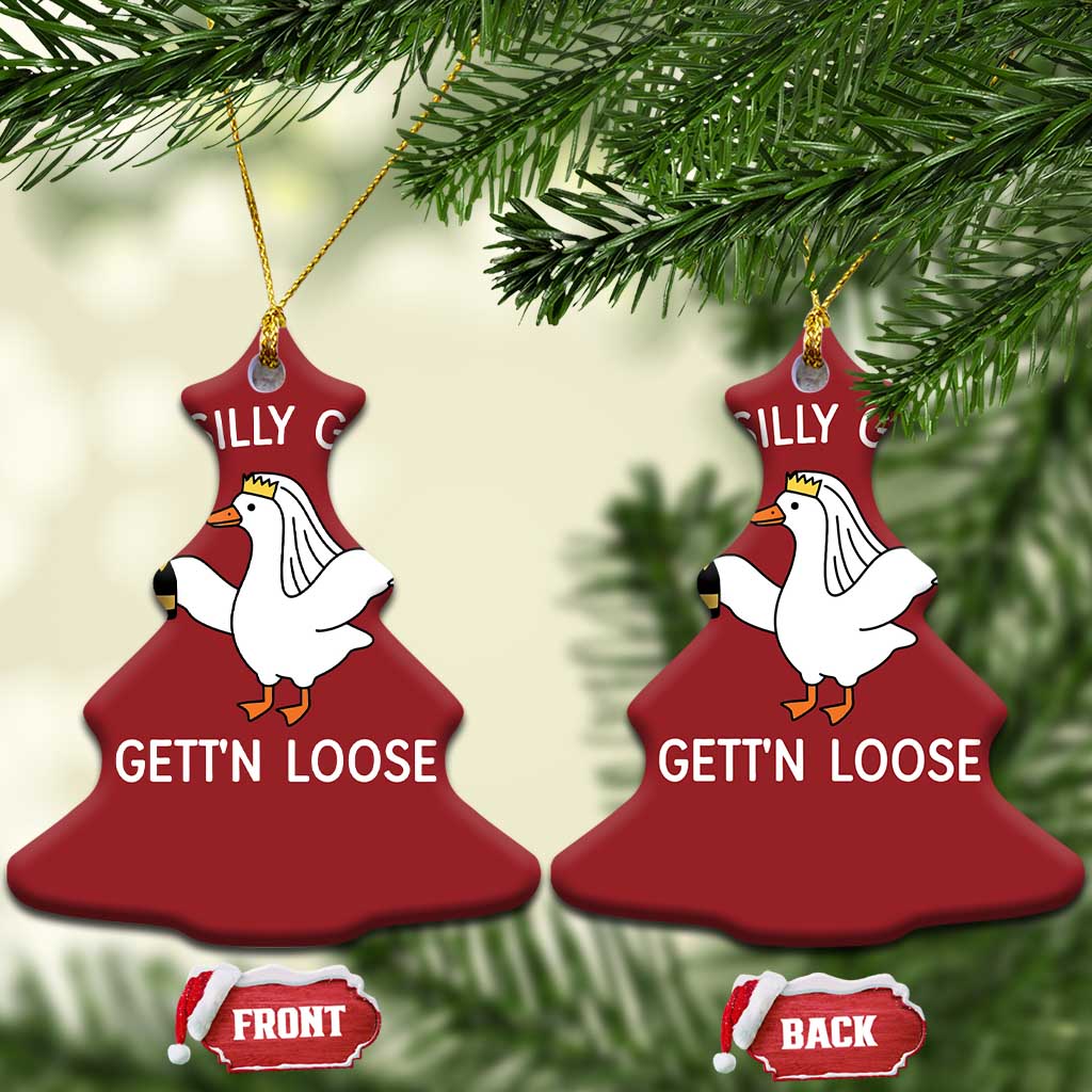 Mrs. Silly Goose Bride Christmas Ornament Funny Goose Lovers - Wonder Print Shop