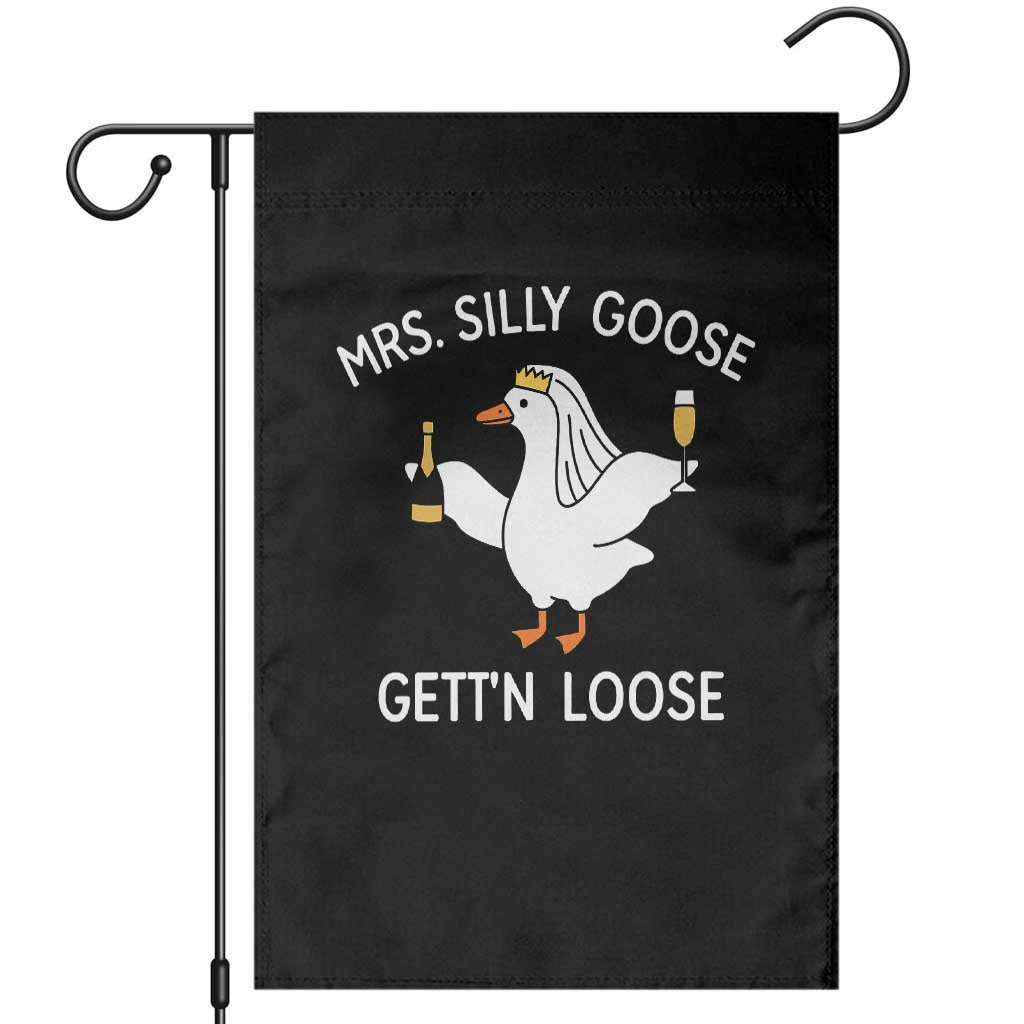 Mrs. Silly Goose Bride Garden Flag Funny Goose Lovers - Wonder Print Shop