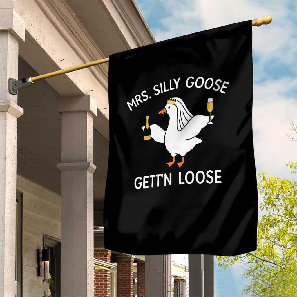 Mrs. Silly Goose Bride Garden Flag Funny Goose Lovers - Wonder Print Shop