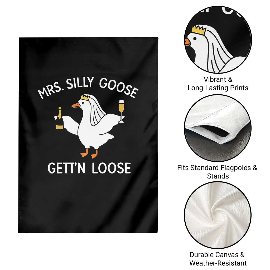 Mrs. Silly Goose Bride Garden Flag Funny Goose Lovers - Wonder Print Shop