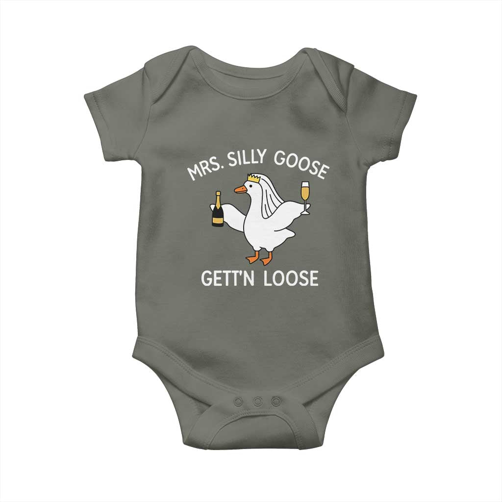 Mrs. Silly Goose Bride Baby Onesie Funny Goose Lovers - Wonder Print Shop