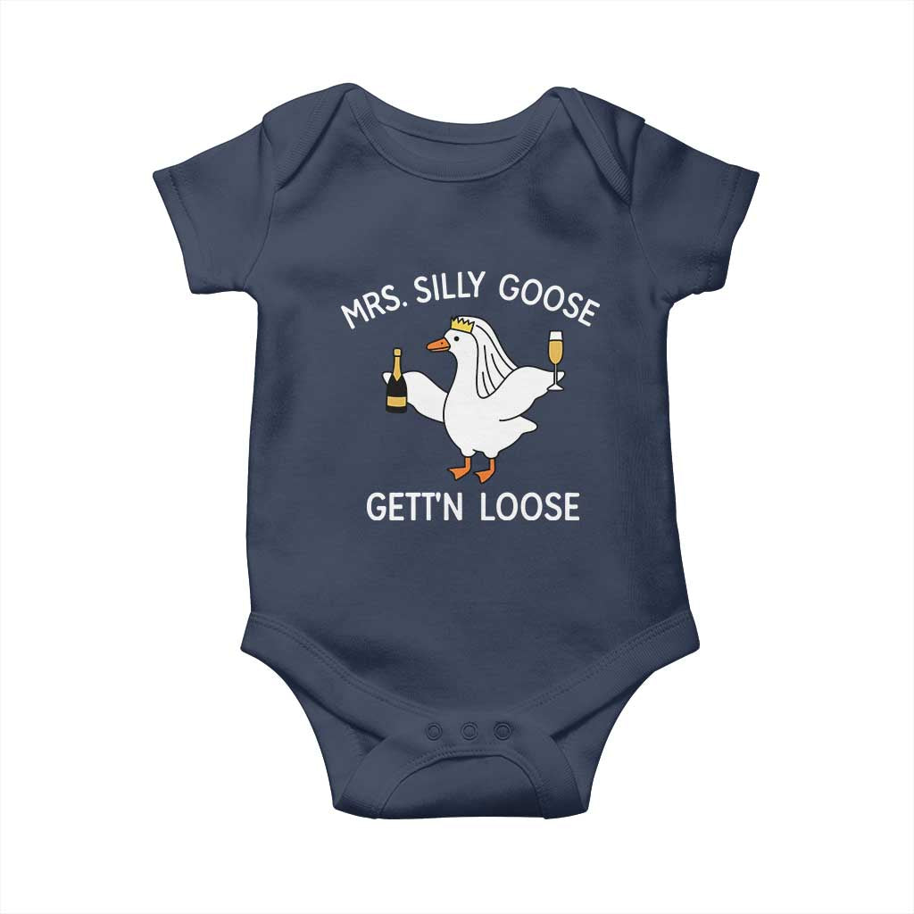 Mrs. Silly Goose Bride Baby Onesie Funny Goose Lovers - Wonder Print Shop