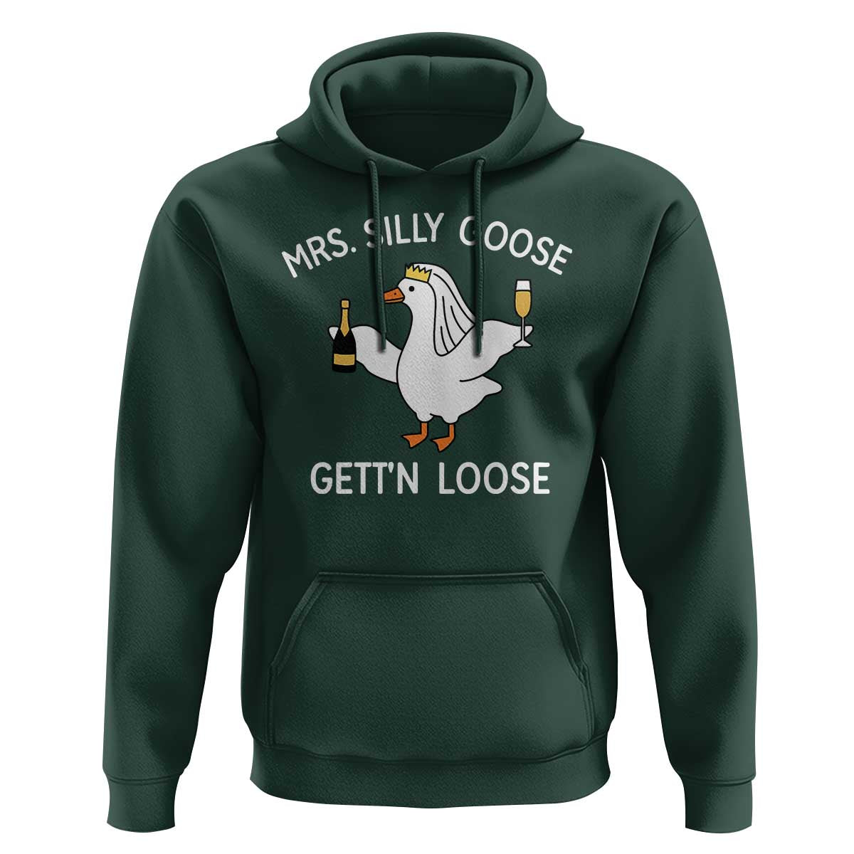 Mrs. Silly Goose Bride Hoodie Funny Goose Lovers - Wonder Print Shop