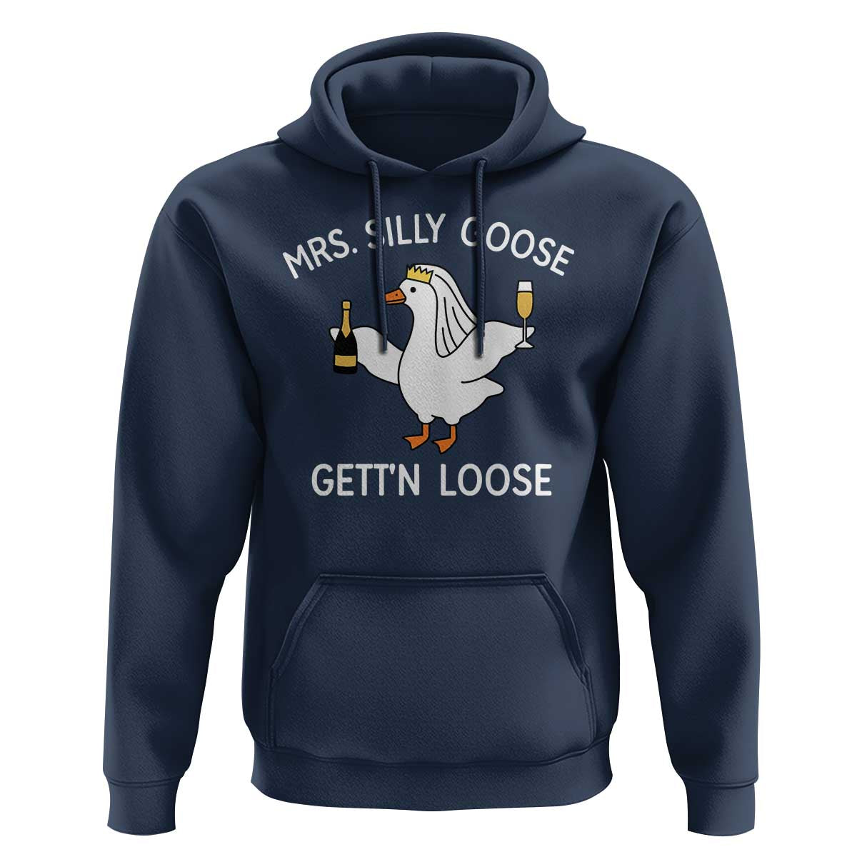 Mrs. Silly Goose Bride Hoodie Funny Goose Lovers - Wonder Print Shop