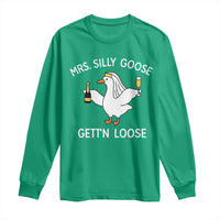 Mrs. Silly Goose Bride Long Sleeve Shirt Funny Goose Lovers - Wonder Print Shop