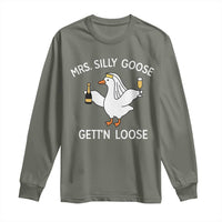 Mrs. Silly Goose Bride Long Sleeve Shirt Funny Goose Lovers - Wonder Print Shop