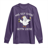 Mrs. Silly Goose Bride Long Sleeve Shirt Funny Goose Lovers - Wonder Print Shop