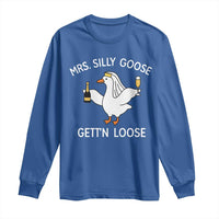 Mrs. Silly Goose Bride Long Sleeve Shirt Funny Goose Lovers - Wonder Print Shop