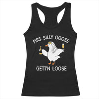 Mrs. Silly Goose Bride Racerback Tank Top Funny Goose Lovers - Wonder Print Shop