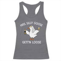 Mrs. Silly Goose Bride Racerback Tank Top Funny Goose Lovers - Wonder Print Shop