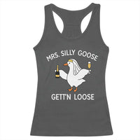 Mrs. Silly Goose Bride Racerback Tank Top Funny Goose Lovers - Wonder Print Shop
