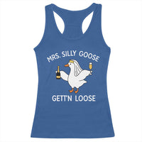 Mrs. Silly Goose Bride Racerback Tank Top Funny Goose Lovers - Wonder Print Shop