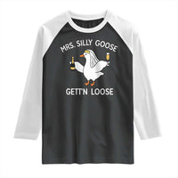 Mrs. Silly Goose Bride Raglan Shirt Funny Goose Lovers - Wonder Print Shop
