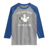 Mrs. Silly Goose Bride Raglan Shirt Funny Goose Lovers - Wonder Print Shop