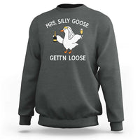 Mrs. Silly Goose Bride Sweatshirt Funny Goose Lovers - Wonder Print Shop