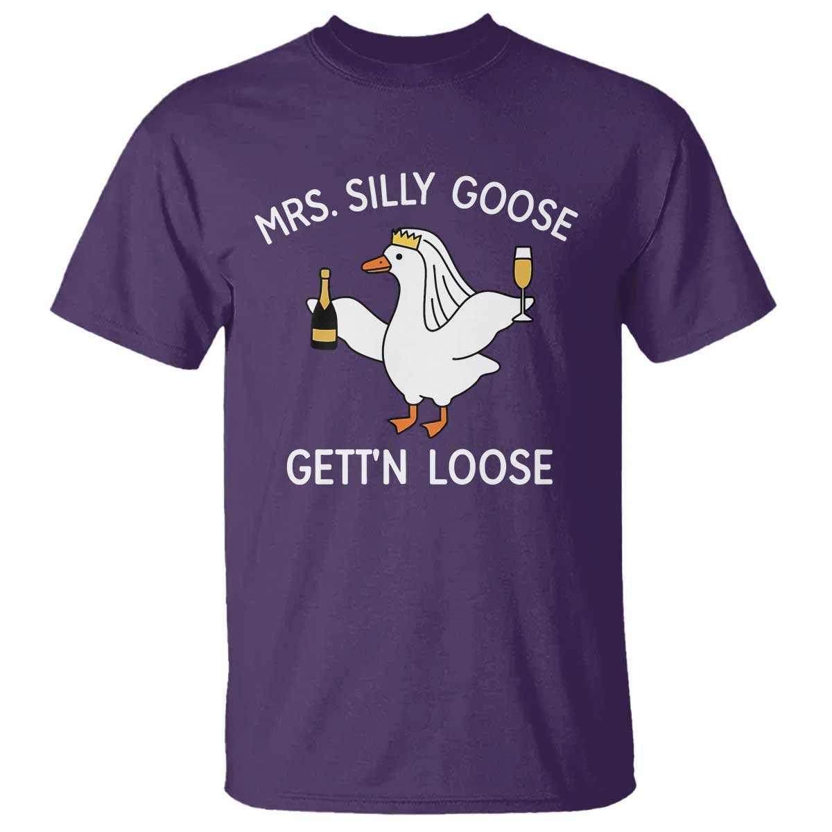 Mrs. Silly Goose Bride T Shirt Funny Goose Lovers - Wonder Print Shop