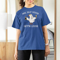 Mrs. Silly Goose Bride T Shirt For Women Funny Goose Lovers - Wonder Print Shop