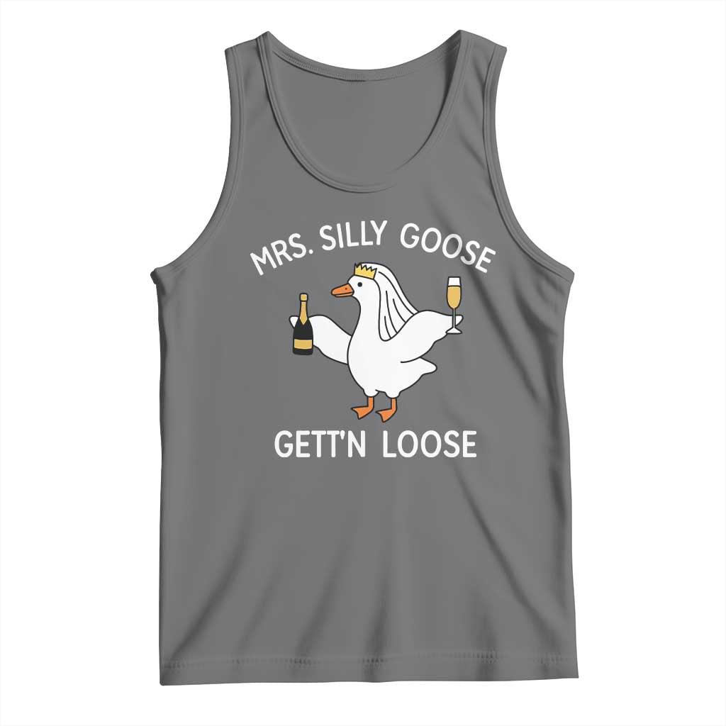 Mrs. Silly Goose Bride Tank Top Funny Goose Lovers - Wonder Print Shop