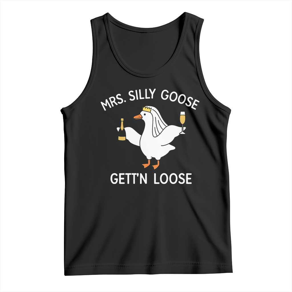 Mrs. Silly Goose Bride Tank Top Funny Goose Lovers - Wonder Print Shop