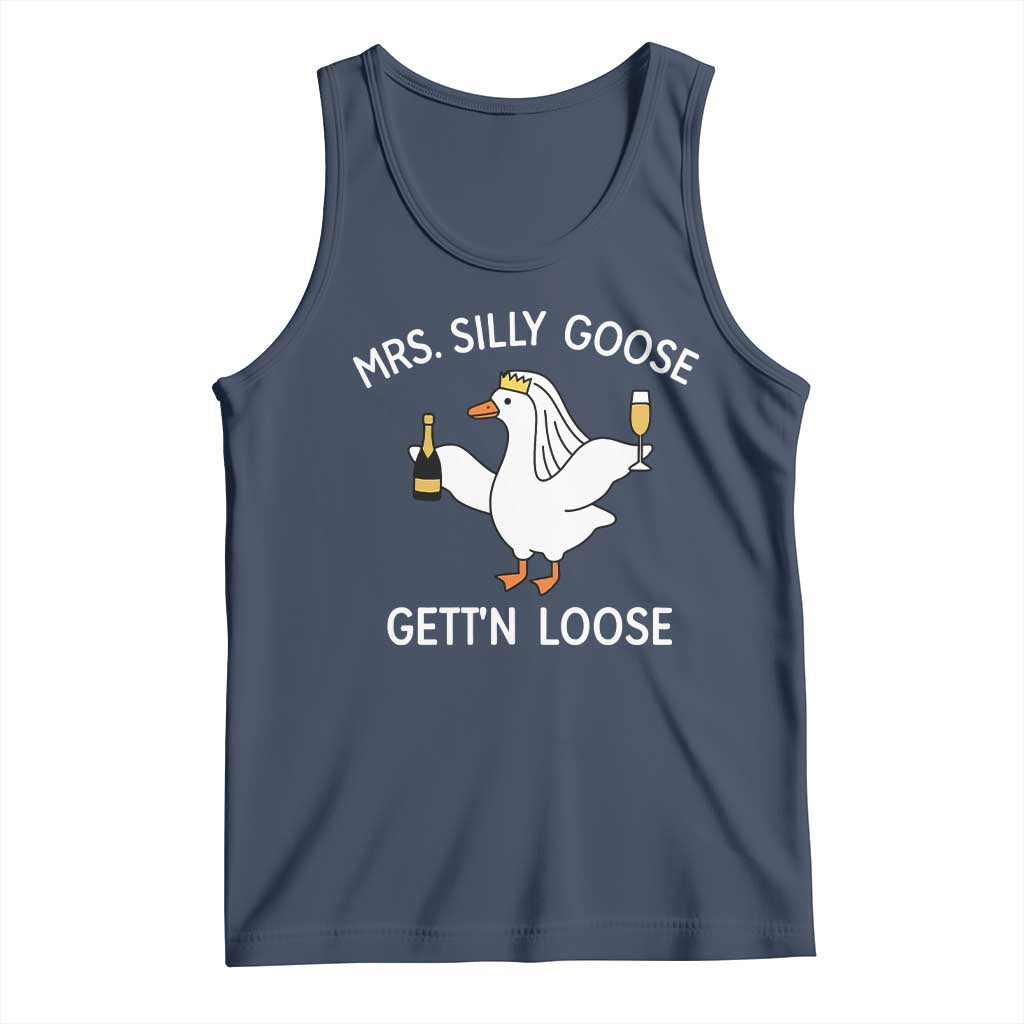 Mrs. Silly Goose Bride Tank Top Funny Goose Lovers - Wonder Print Shop