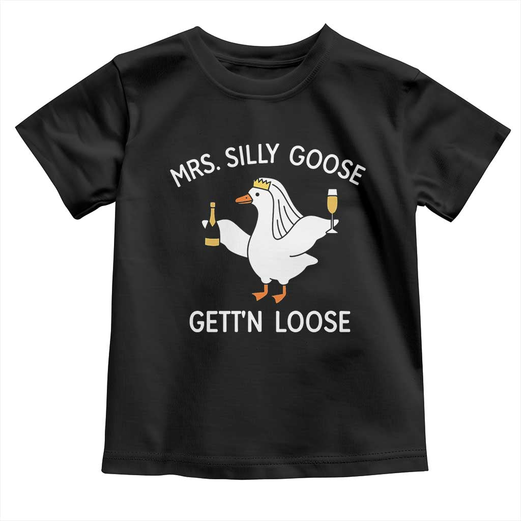 Mrs. Silly Goose Bride Toddler T Shirt Funny Goose Lovers - Wonder Print Shop