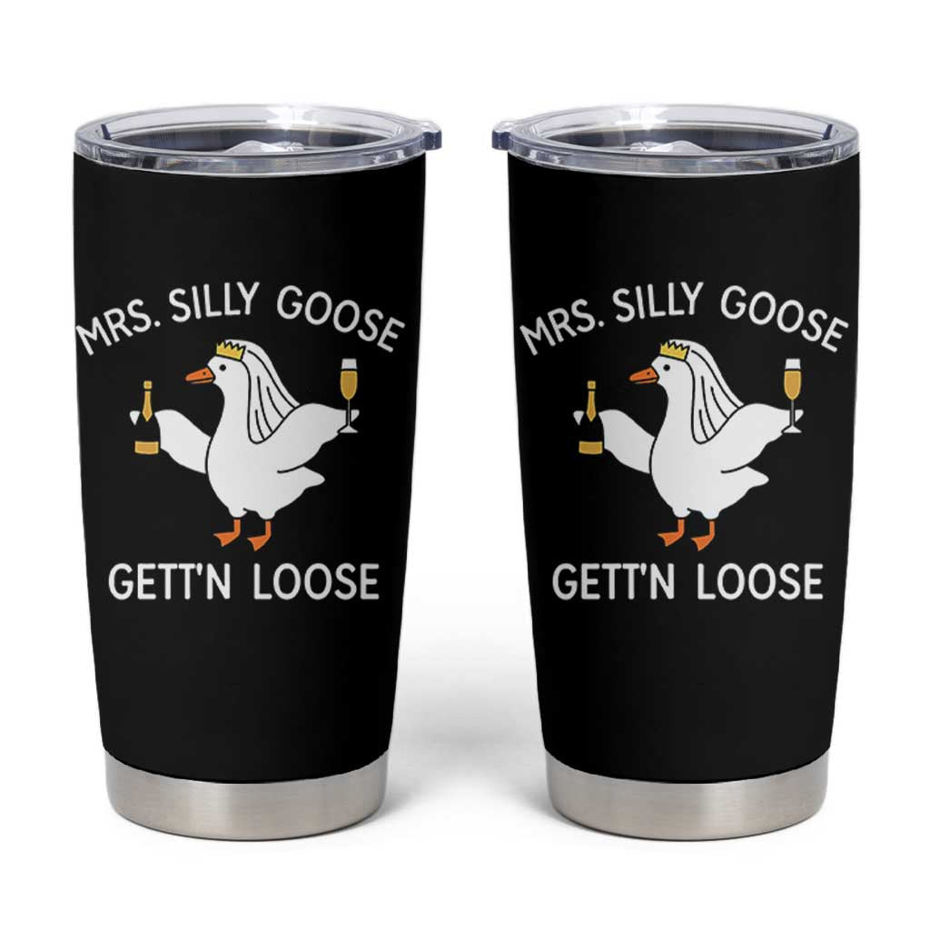 Mrs. Silly Goose Bride Tumbler Cup Funny Goose Lovers - Wonder Print Shop