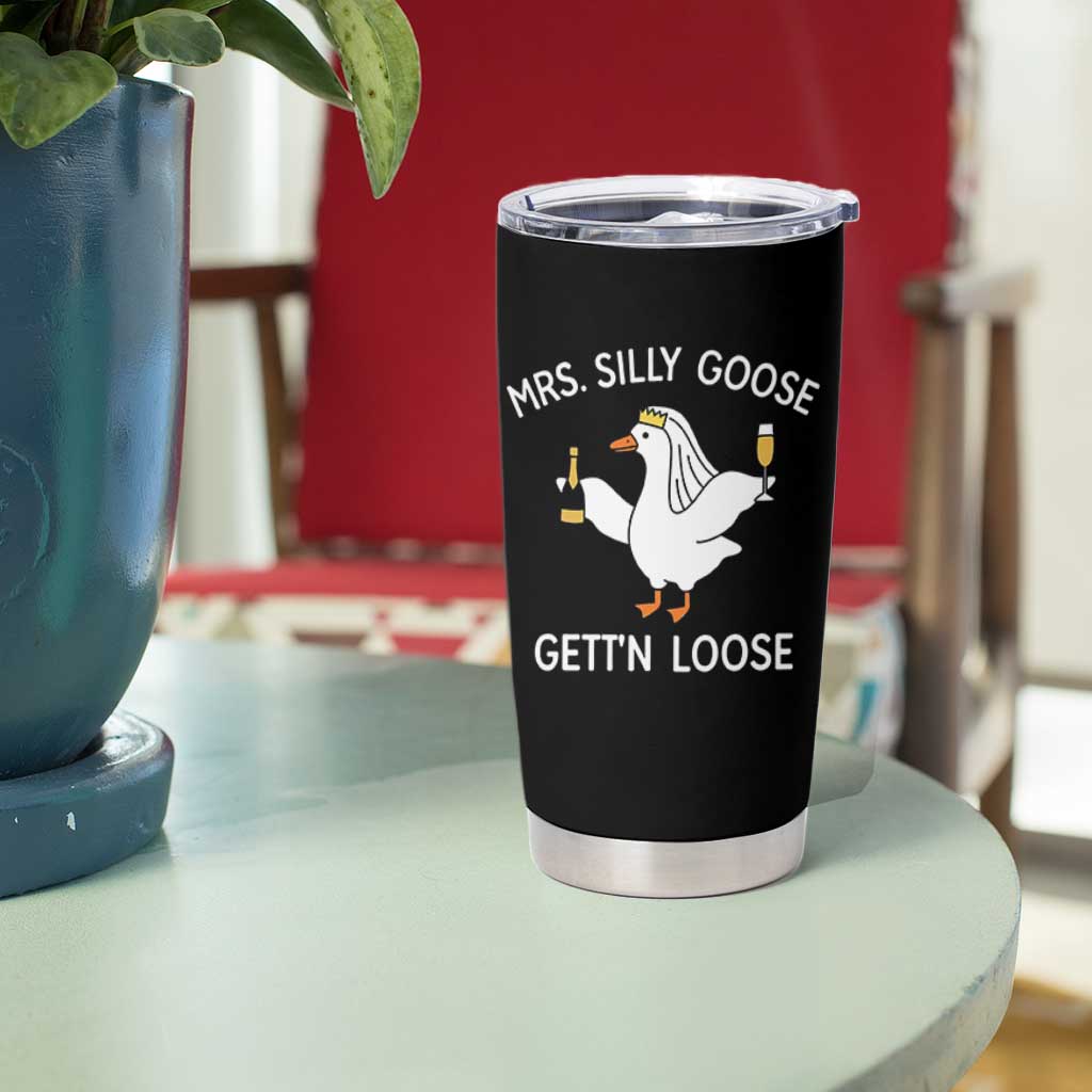 Mrs. Silly Goose Bride Tumbler Cup Funny Goose Lovers - Wonder Print Shop