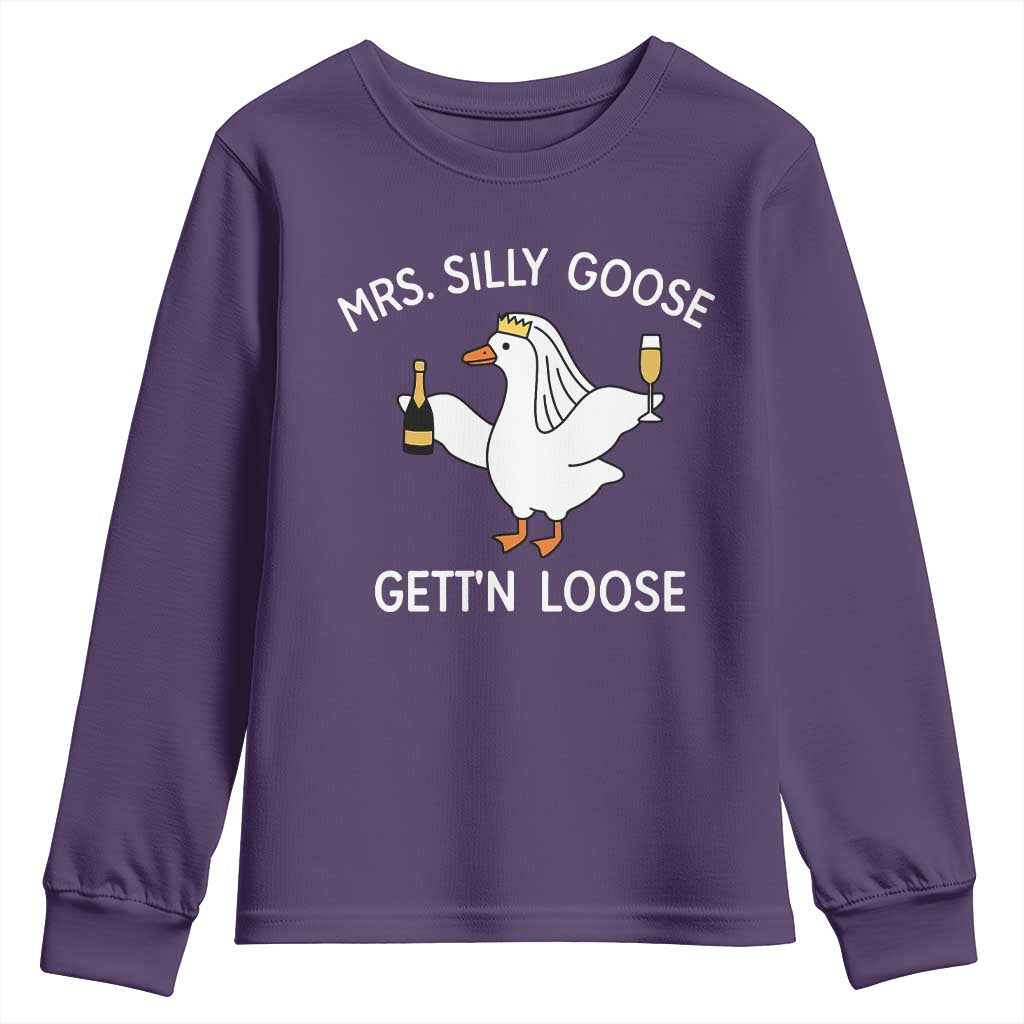 Mrs. Silly Goose Bride Youth Sweatshirt Funny Goose Lovers - Wonder Print Shop