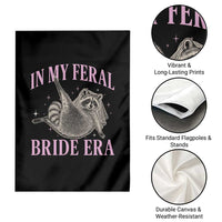 In My Feral Bride Era Garden Flag Funny Raccoon - Wonder Print Shop