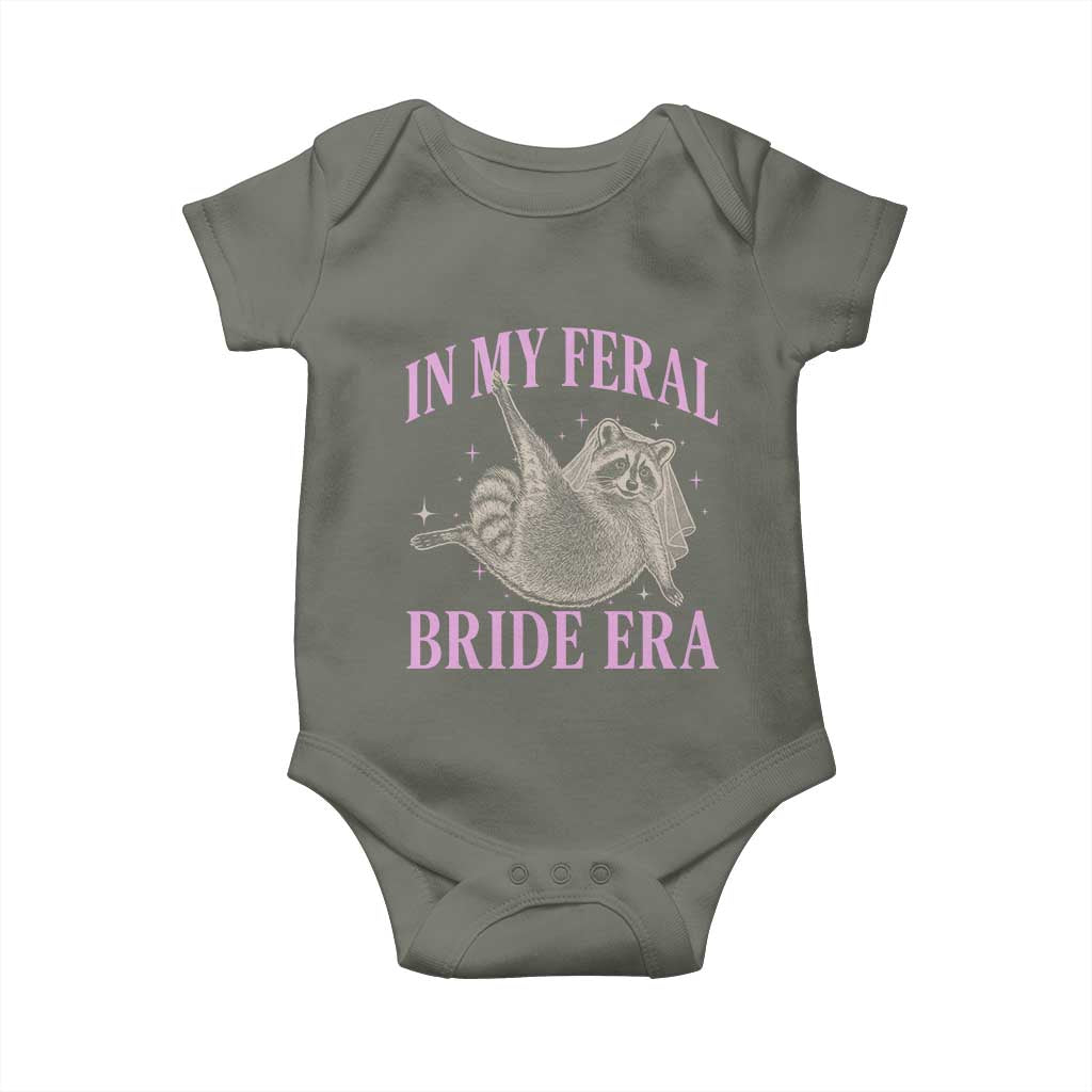 In My Feral Bride Era Baby Onesie Funny Raccoon - Wonder Print Shop