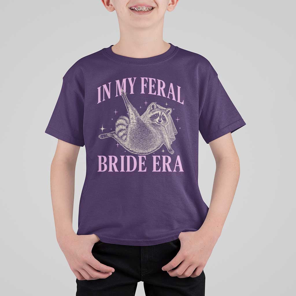 In My Feral Bride Era T Shirt For Kid Funny Raccoon - Wonder Print Shop