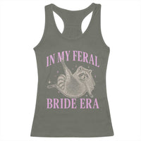 In My Feral Bride Era Racerback Tank Top Funny Raccoon - Wonder Print Shop