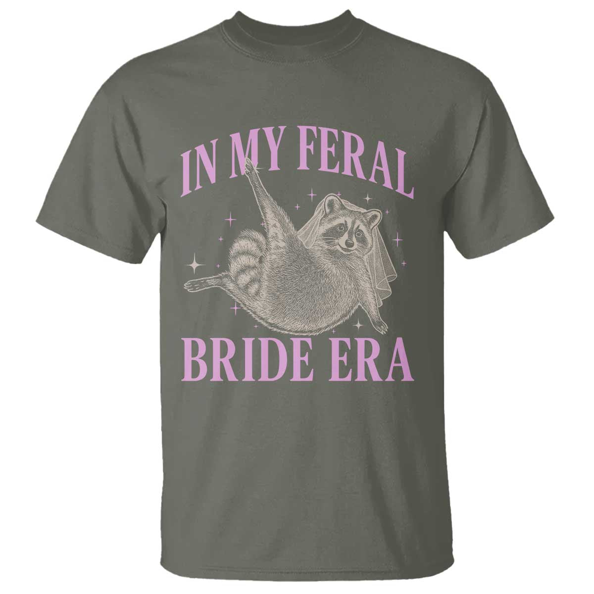In My Feral Bride Era T Shirt Funny Raccoon - Wonder Print Shop