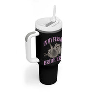 In My Feral Bride Era Tumbler With Handle Funny Raccoon - Wonder Print Shop