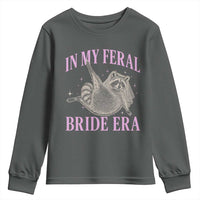 In My Feral Bride Era Youth Sweatshirt Funny Raccoon - Wonder Print Shop