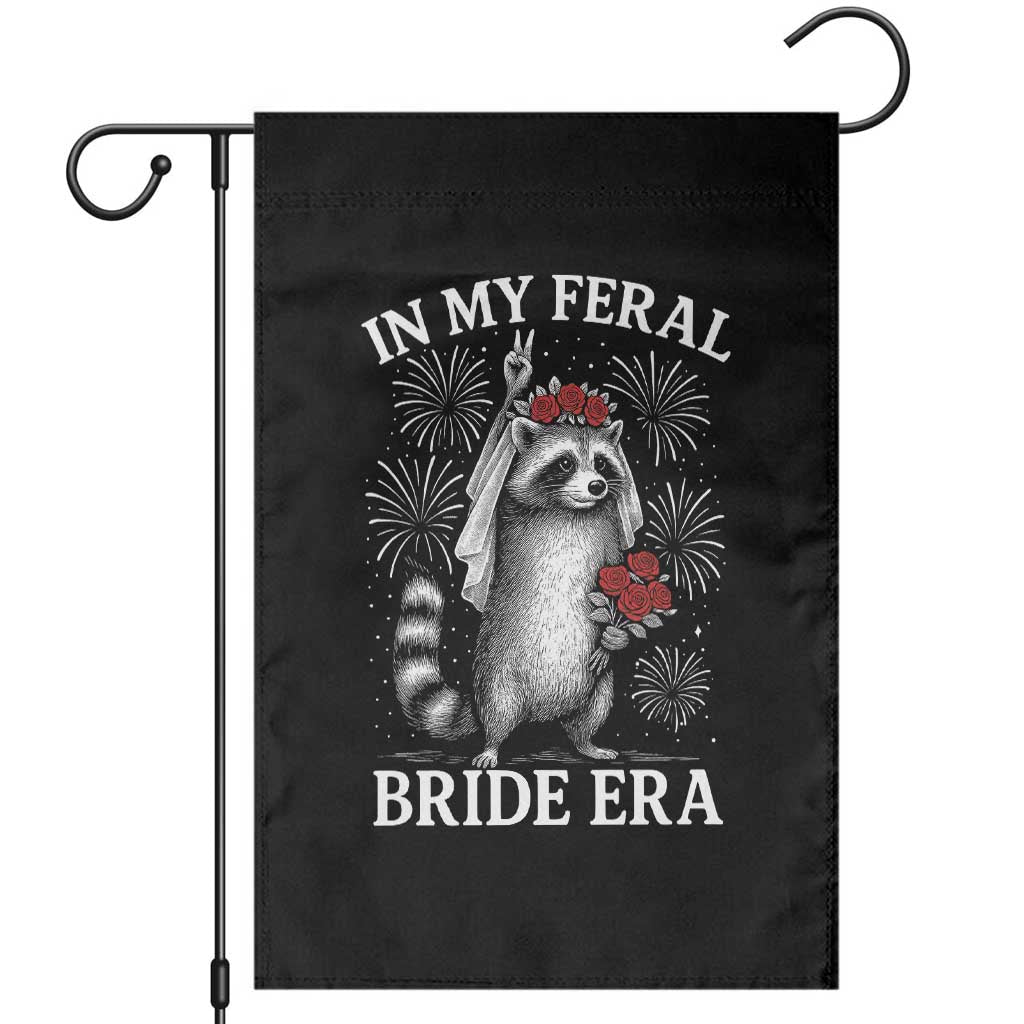 In My Feral Bride Era Garden Flag Funny Raccoon Lovers - Wonder Print Shop