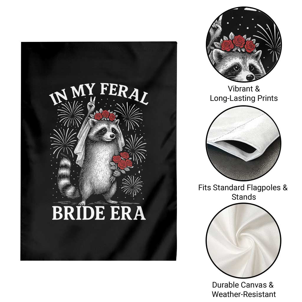 In My Feral Bride Era Garden Flag Funny Raccoon Lovers - Wonder Print Shop