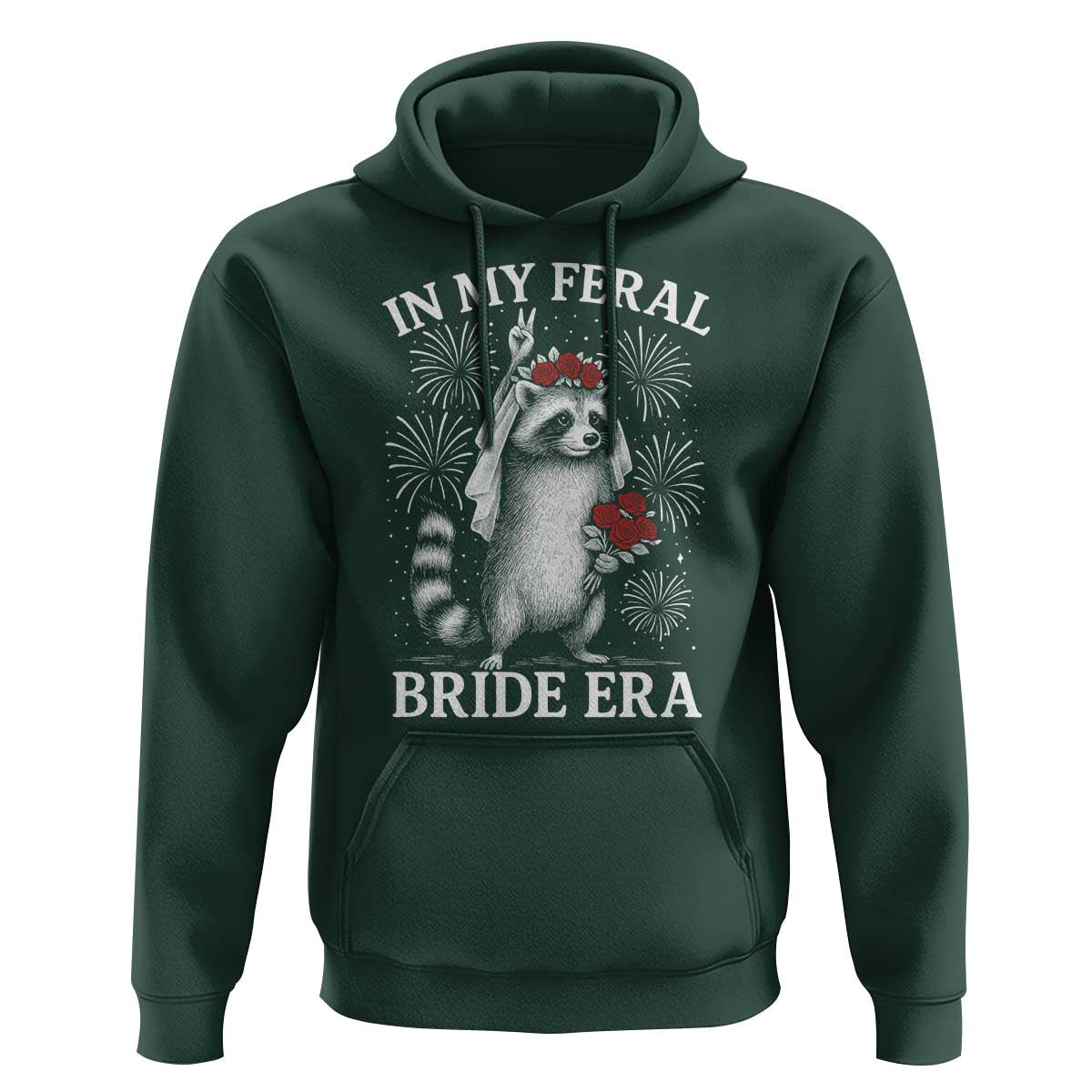 In My Feral Bride Era Hoodie Funny Raccoon Lovers - Wonder Print Shop