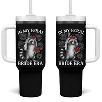 In My Feral Bride Era Tumbler With Handle Funny Raccoon Lovers - Wonder Print Shop