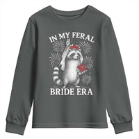 In My Feral Bride Era Youth Sweatshirt Funny Raccoon Lovers - Wonder Print Shop