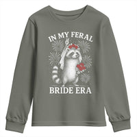 In My Feral Bride Era Youth Sweatshirt Funny Raccoon Lovers - Wonder Print Shop