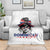Dominican Girl Throw Blanket Messy Bun Caribbean Dominican Republic DR Flag - Wonder Print Shop