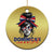 Dominican Girl Christmas Ornament Messy Bun Caribbean Dominican Republic DR Flag - Wonder Print Shop