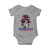 Dominican Girl Baby Onesie Messy Bun Caribbean Dominican Republic DR Flag - Wonder Print Shop