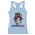 Dominican Girl Racerback Tank Top Messy Bun Caribbean Dominican Republic DR Flag - Wonder Print Shop