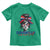 Dominican Girl Toddler T Shirt Messy Bun Caribbean Dominican Republic DR Flag - Wonder Print Shop