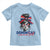 Dominican Girl Toddler T Shirt Messy Bun Caribbean Dominican Republic DR Flag - Wonder Print Shop